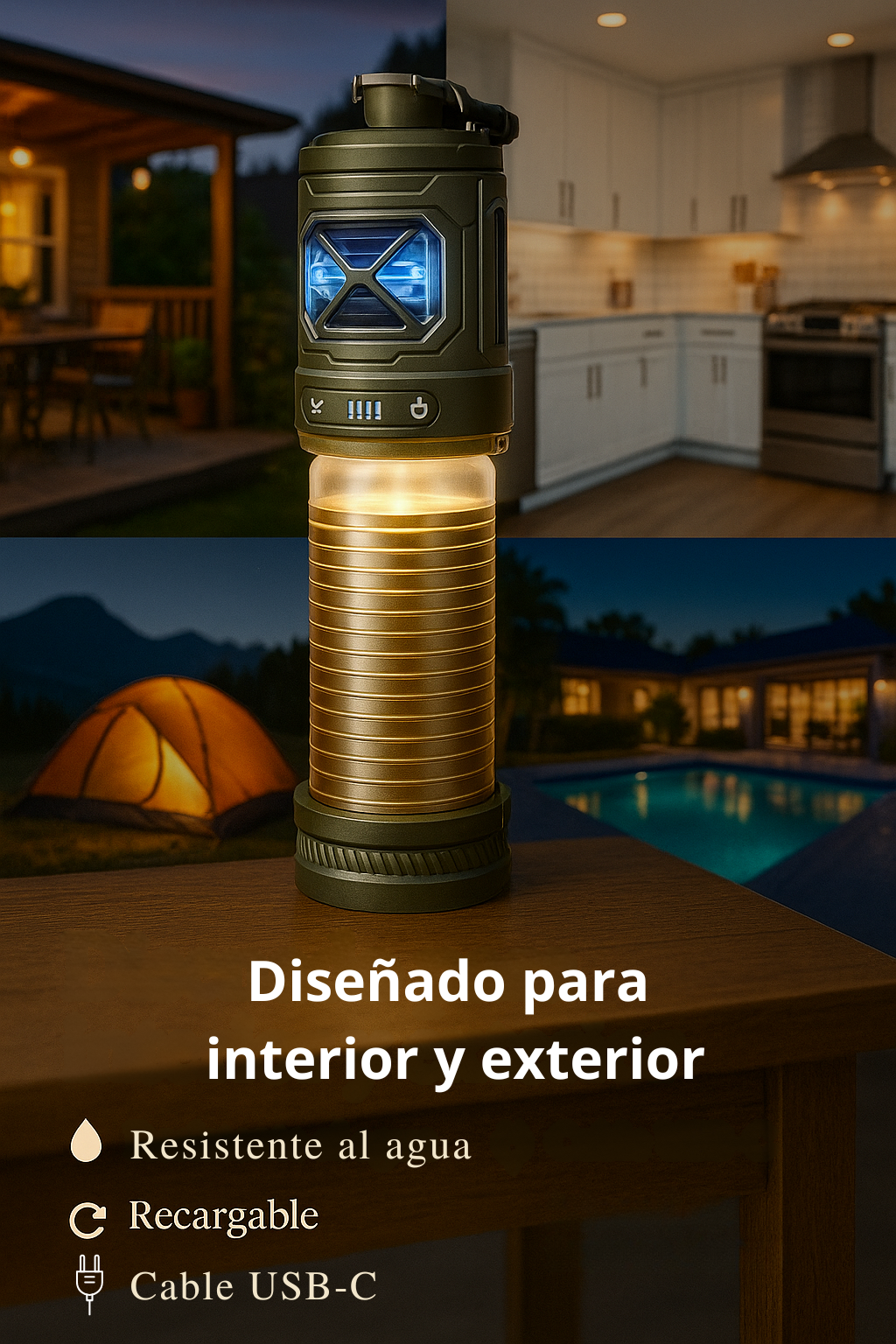 🌟LUMIZON™ - Lámpara Antimosquitos 3 en 1 – Luz, Protección y Estilo