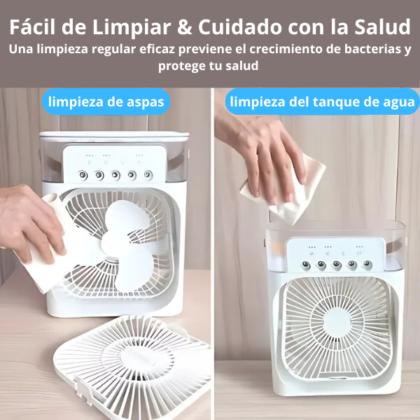 💨NEBUPRO™ - Ventilador Humificador de Nebulización Blanco 4 en 1