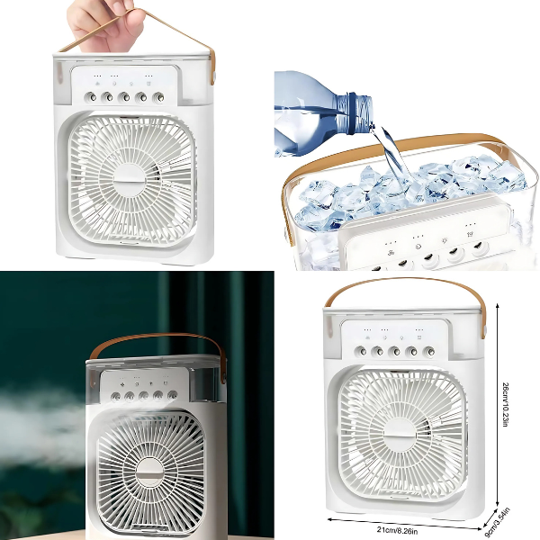 💨NEBUPRO™ - Ventilador Humificador de Nebulización Blanco 4 en 1