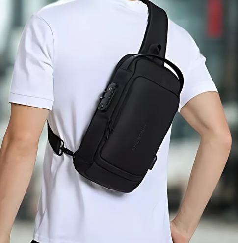 BLACKSHIELD™ - Mochila Bandolera con Sistema Antirrobo