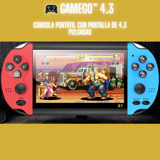 🎮 GAMEGO™ 4.3 – Consola portátil con pantalla de 4,3 pulgadas