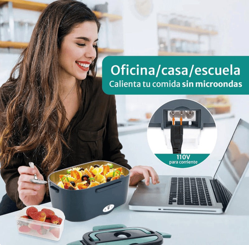 🍱 HEATBOX™ Pro – Fiambrera Eléctrica Calentadora Portátil. Cargador para Casa y Coche