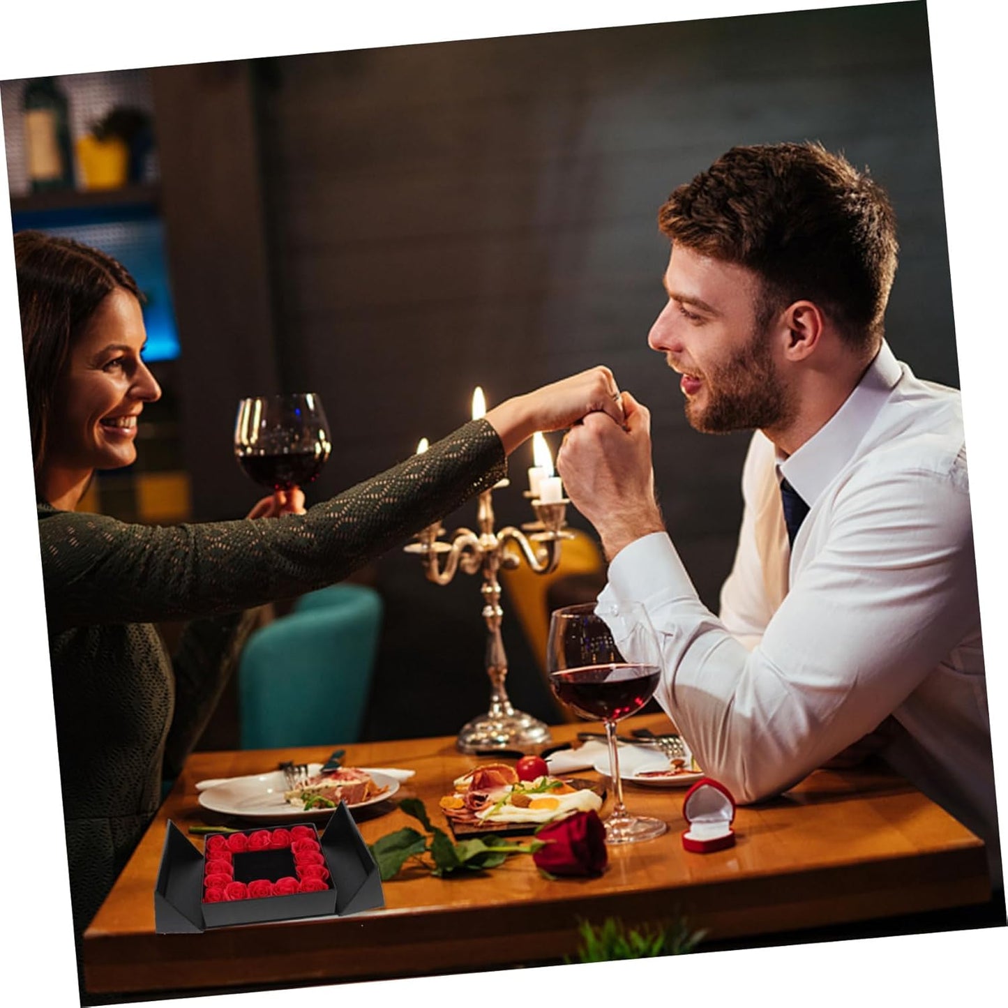 🎁 PACK CAJA REGALO 🌹 + ANILLO 💎