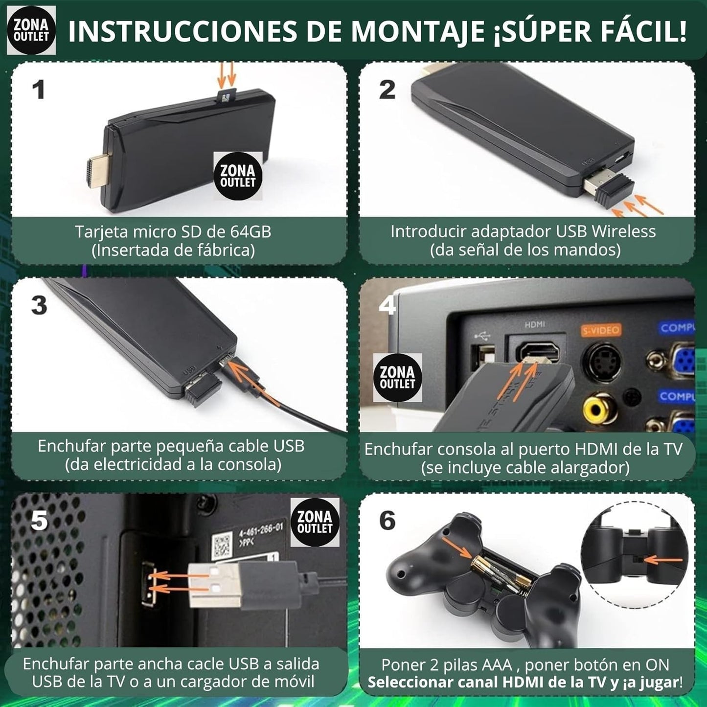 🎮 RETROPLAY™ 2.4 G – La consola inalámbrica que revive la magia del pasado.