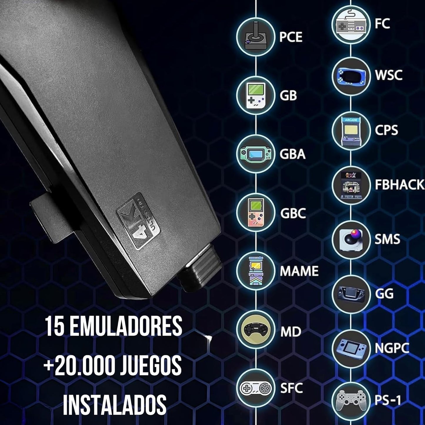 🎮 RETROPLAY™ 2.4 G – La consola inalámbrica que revive la magia del pasado.