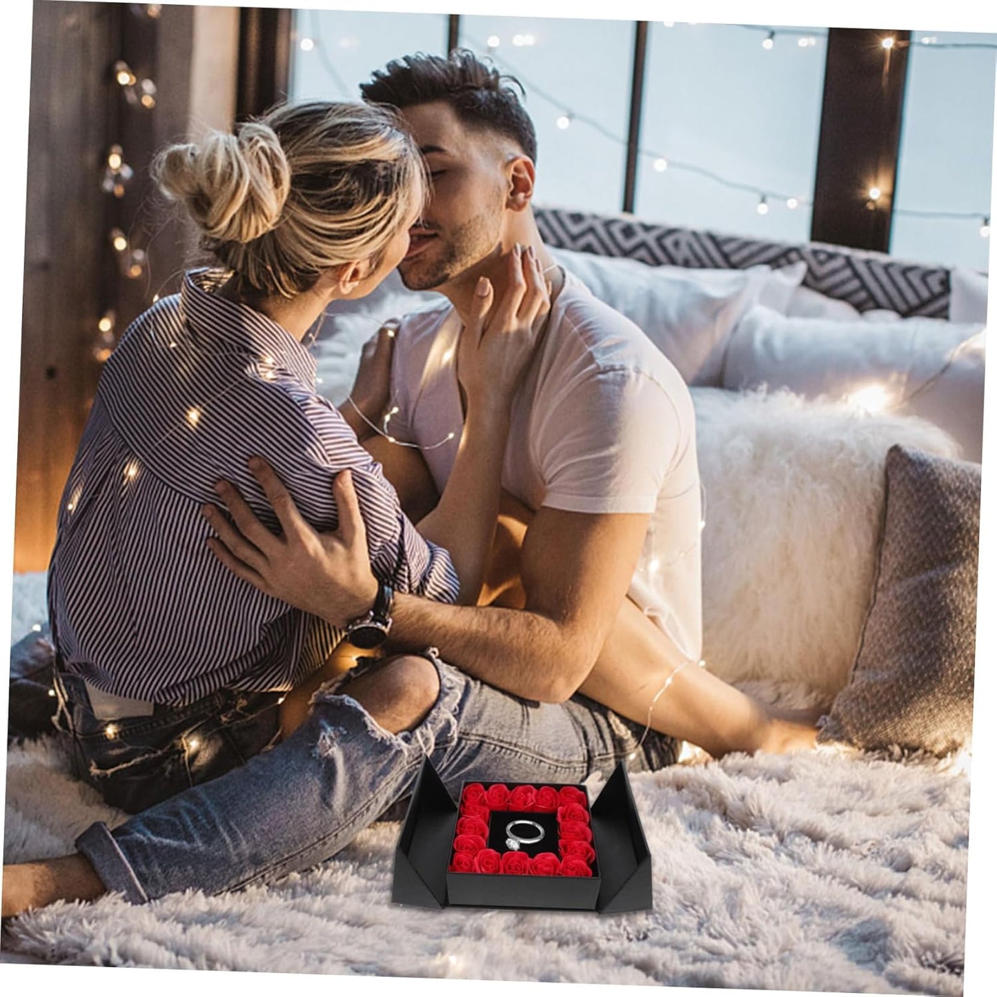 🎁 PACK CAJA REGALO 🌹 + ANILLO 💎