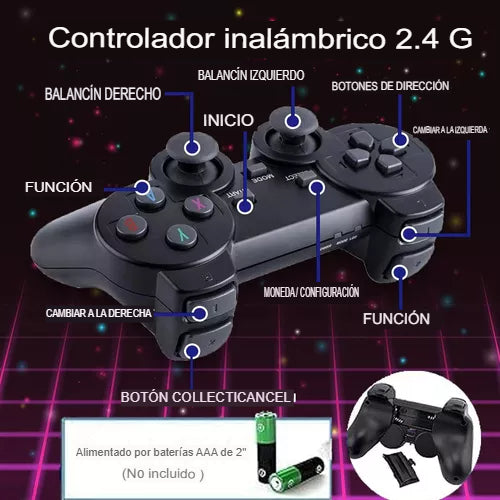 🎮 RETROPLAY™ 2.4 G – La consola inalámbrica que revive la magia del pasado.