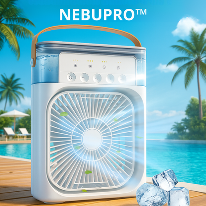 💨NEBUPRO™ - Ventilador Humificador de Nebulización Blanco 4 en 1
