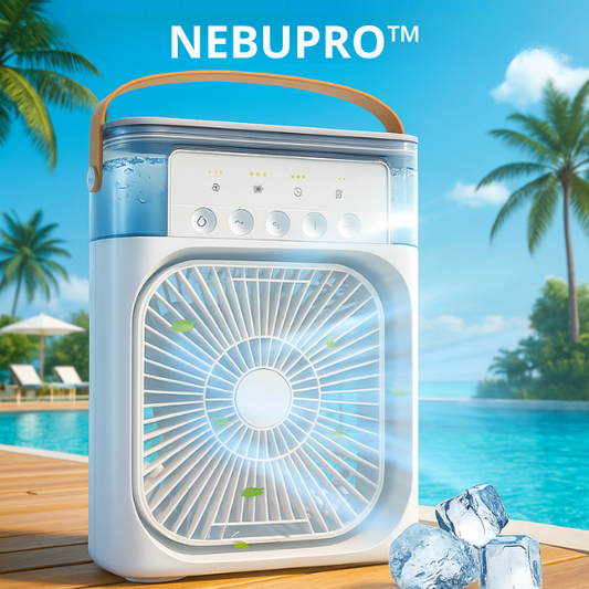 💨NEBUPRO™ - Ventilador Humificador de Nebulización Blanco 4 en 1