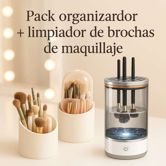 ✨ PACK MAQUILLAJE 💄 BeautyBox™ 360 + 💎 CleanBrush™ Pro